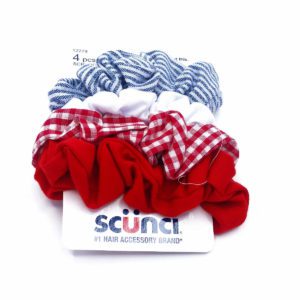 Scunci Hair Scrunchies/Ruffles 4 pieces