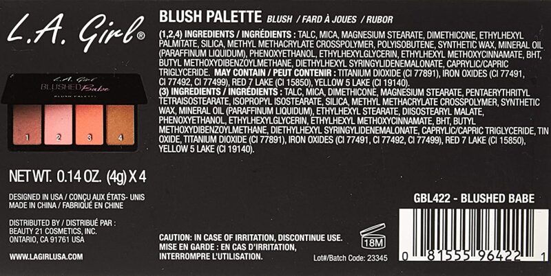 L.A. Girl Blushed Babe Blush Palette