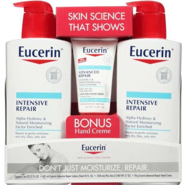 Eucerin Intensive Repair Twin Pack Lotion with Hand Cream