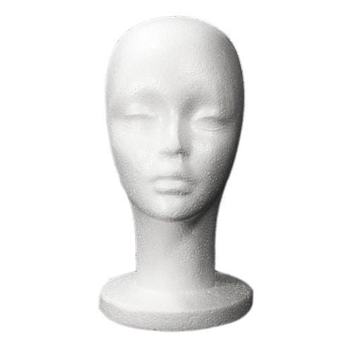 OLé Designs Female Foam Mannequin Wig Head - Styrofoam Manikin