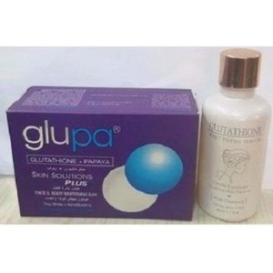 Glupa Skin Care Glutathione + Papaya Soap And Glutathione Serum