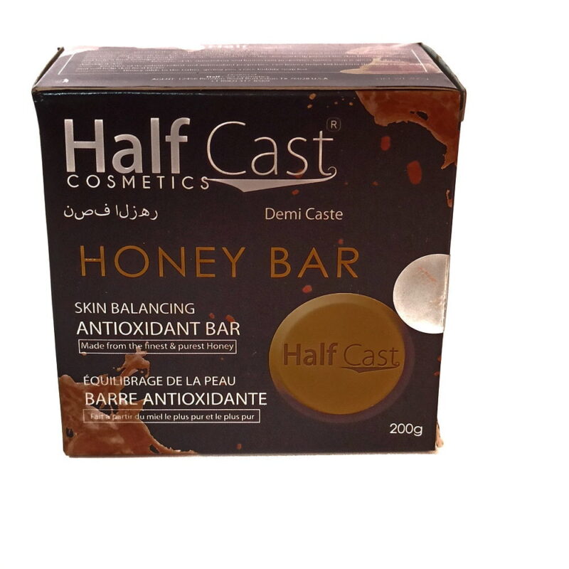 half cast honey bar soap