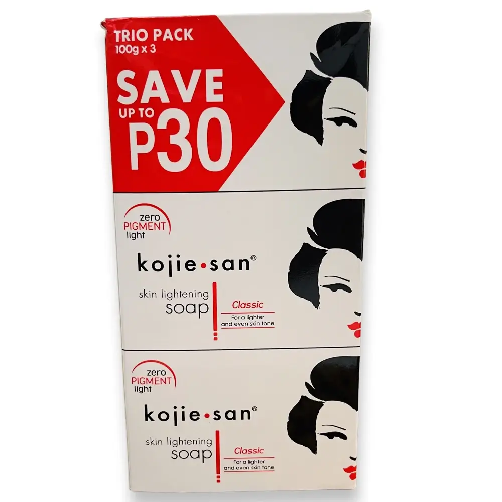 Kojie San Skin Brightening Soap - Original Kojic Acid Soap for Dark Spots,  Hyperpigmentation, & Scars with Coconut & Tea Tree Oil- 135g x 4 Bars