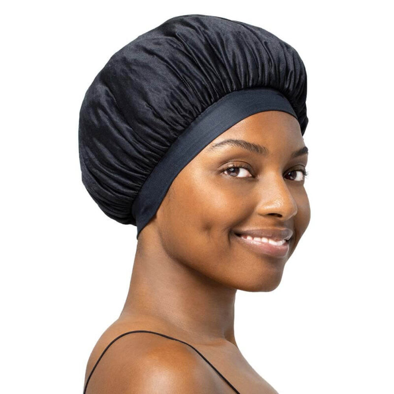 Satin Hair Bonnet - Black