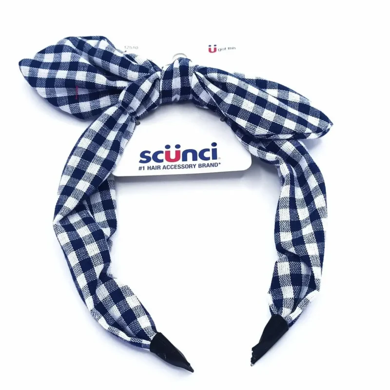 Scunci Hairband Hair Accessory in Blue and White