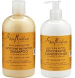 Shea Moisture Hair Care Raw Shea Butter Restorative Shampoo and Conditioner Bundle 13oz