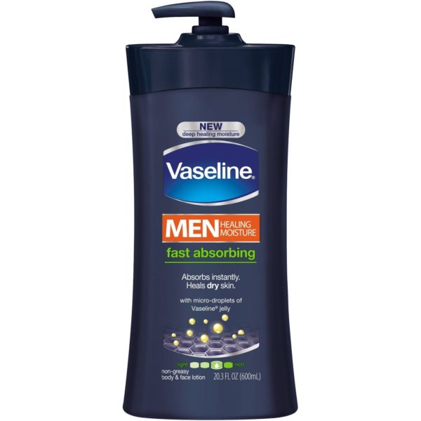 Vaseline Skin Care Men Healing Moisture Fast Absorbing Lotion - 600ml