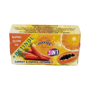 Asantee 3 in 1 Carrot & Papaya + Vitamin C Soap