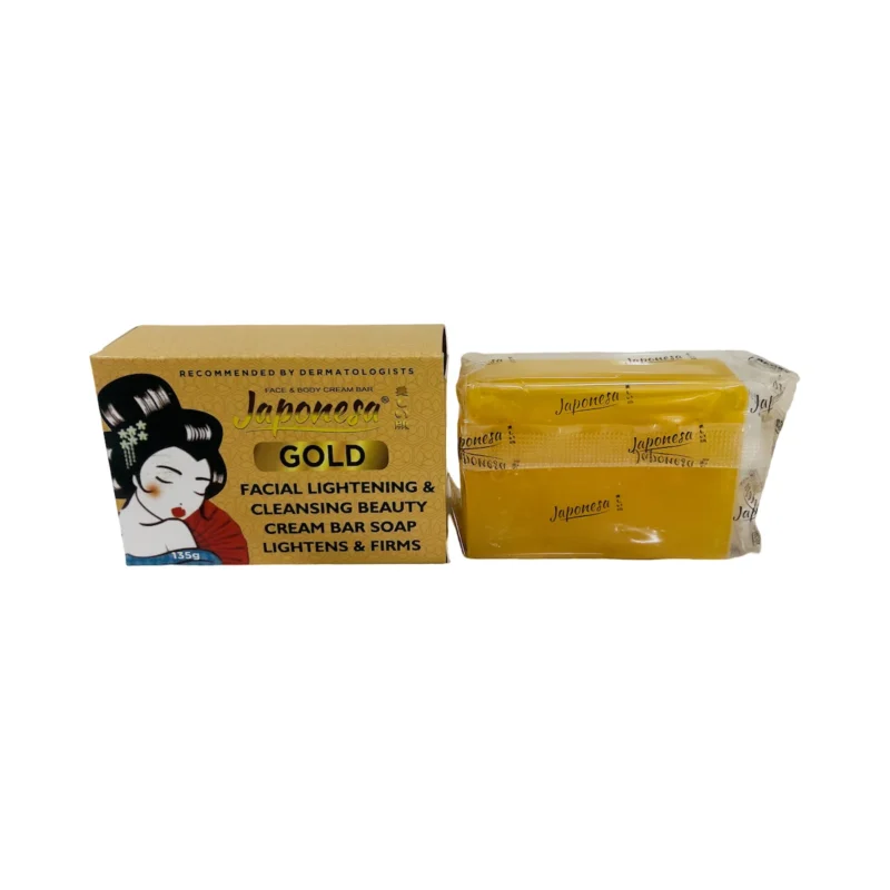 Japonesa Gold Facial Lightening & Cleansing Beauty Cream Bar Soap 135g